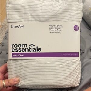 Room Essentials Gray Microfiber Sheet Set twin extra long XL nwt college dorm